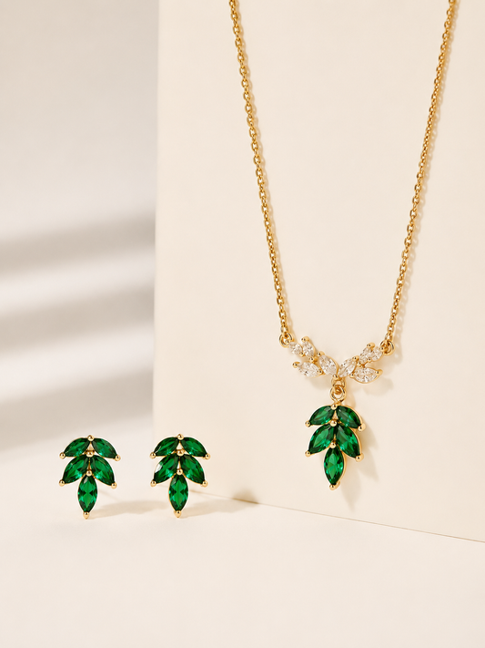Emerald Petals Set